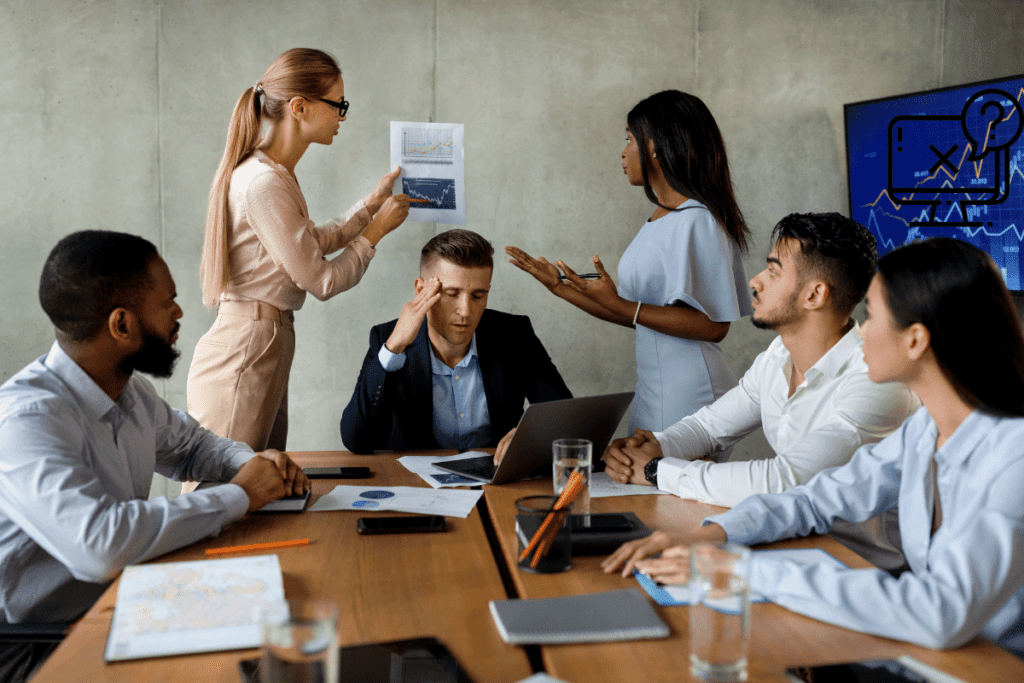 a stressed man in workplace: Can't Keep a Job